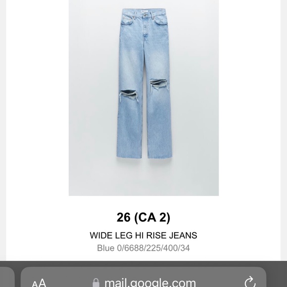 Viral Zara straight leg high rise jeans! - Picture 3 of 3